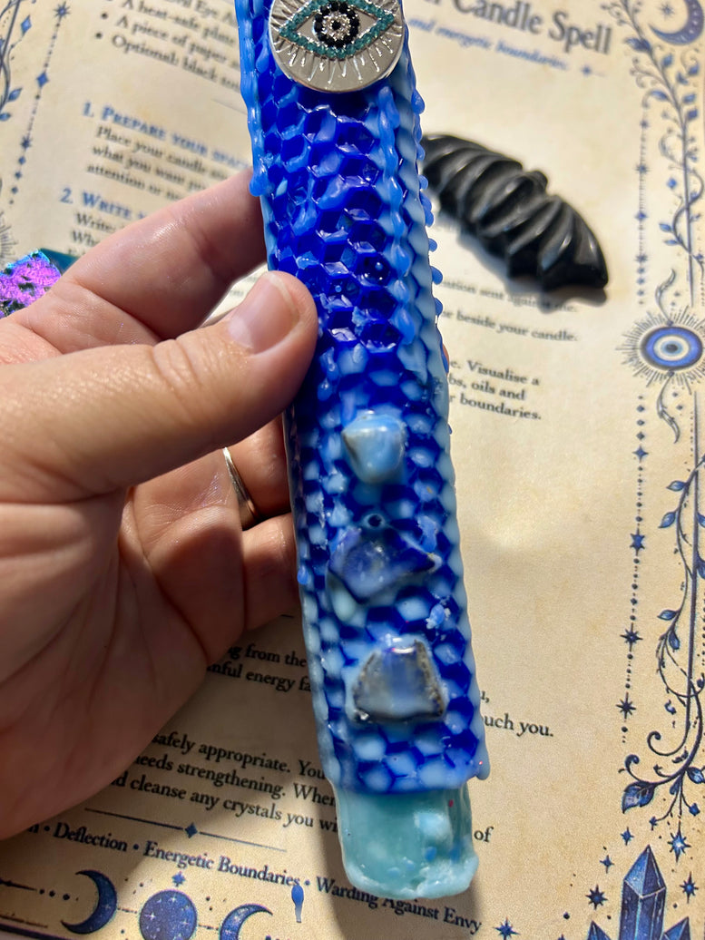Evil eye protection altar candle