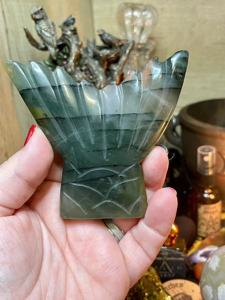 Large Bloodstone Mermaids Tail Crystal Carving | Crystal Healing | Mythology | Mystical | Mythical Creatures | Witchcraft | Reiki Chakra