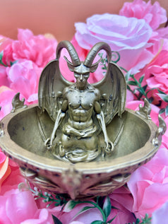 Unique Baphomet Horned God Resin Offering Bowl | Statue | Crystals | Herbs | Witchcraft | Wiccan | Pagan | Art | Occult | God | Deity | Gift