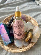 Manifestation Spell Oil 30ml - Focus Intention Allure with Carnelian & Amethyst Crystals for Spiritual Alignment and Manifestation Rituals