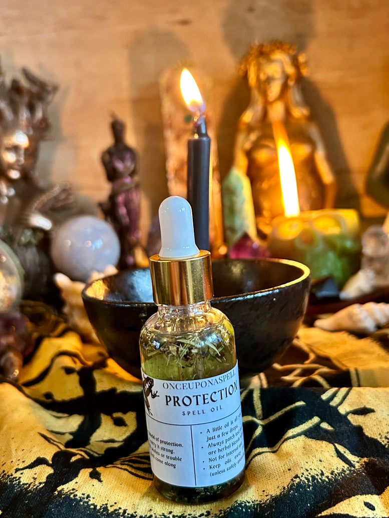 Protection Spell Oil for anointing on candles, tools and crystals Daily Therapeutic Therapy Healthy Wellness Aromatherapy Essential