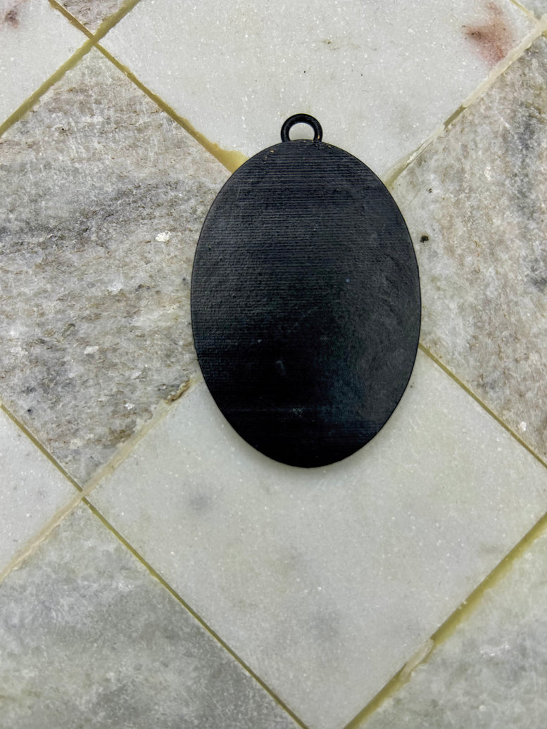 Lilith Resin Charm – Gothic Oval Embellishment for Witchy Crafts & Altar Décor