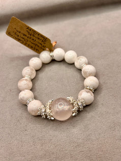Snow Garden Quartz Crystal Charm Bracelet | Jewellery | Bracelet | Crystals | Spirituality | Witchcraft | Wiccan | Pagan | Large | Rainbow
