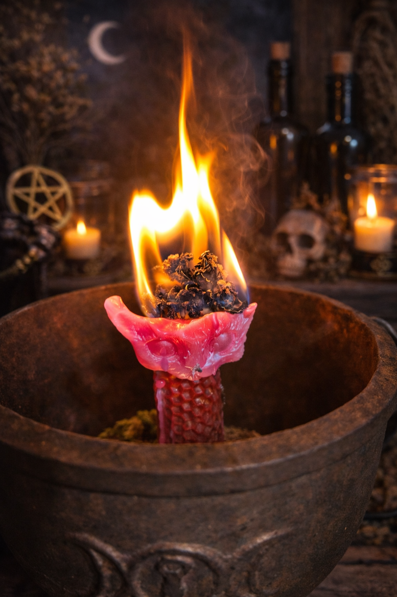 Onceuponaspell Hand Crafted Love Beeswax Spell Candle Decor Fragrance Traditional Ornaments Scented Perfume Decoration Aroma