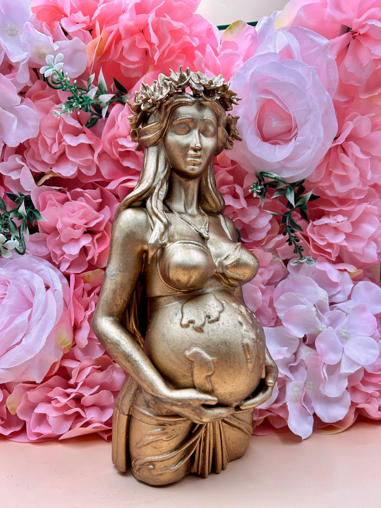 Gaia Mother Earth Bust Resin Statue | Figure | Offering | Worship | Goddess | Witchcraft | Wiccan | Pagan | Home Decoration | Mythology