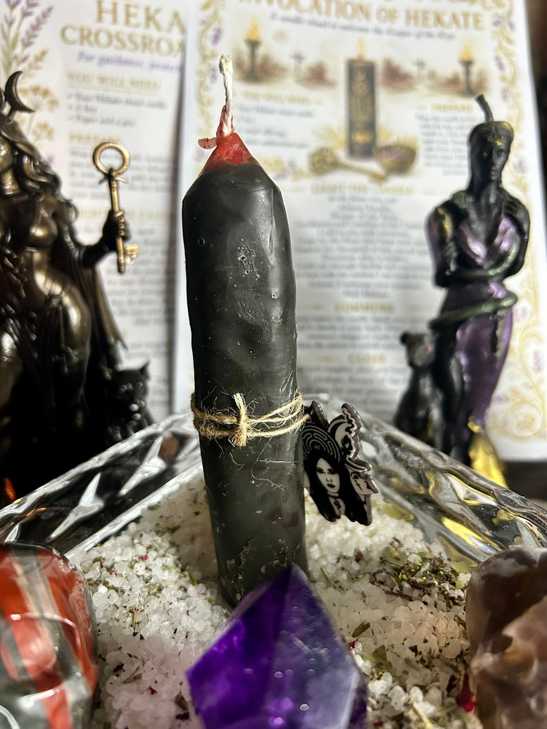 Hekate Blessed and ready incense spell candles for offerings, rituals and spell work