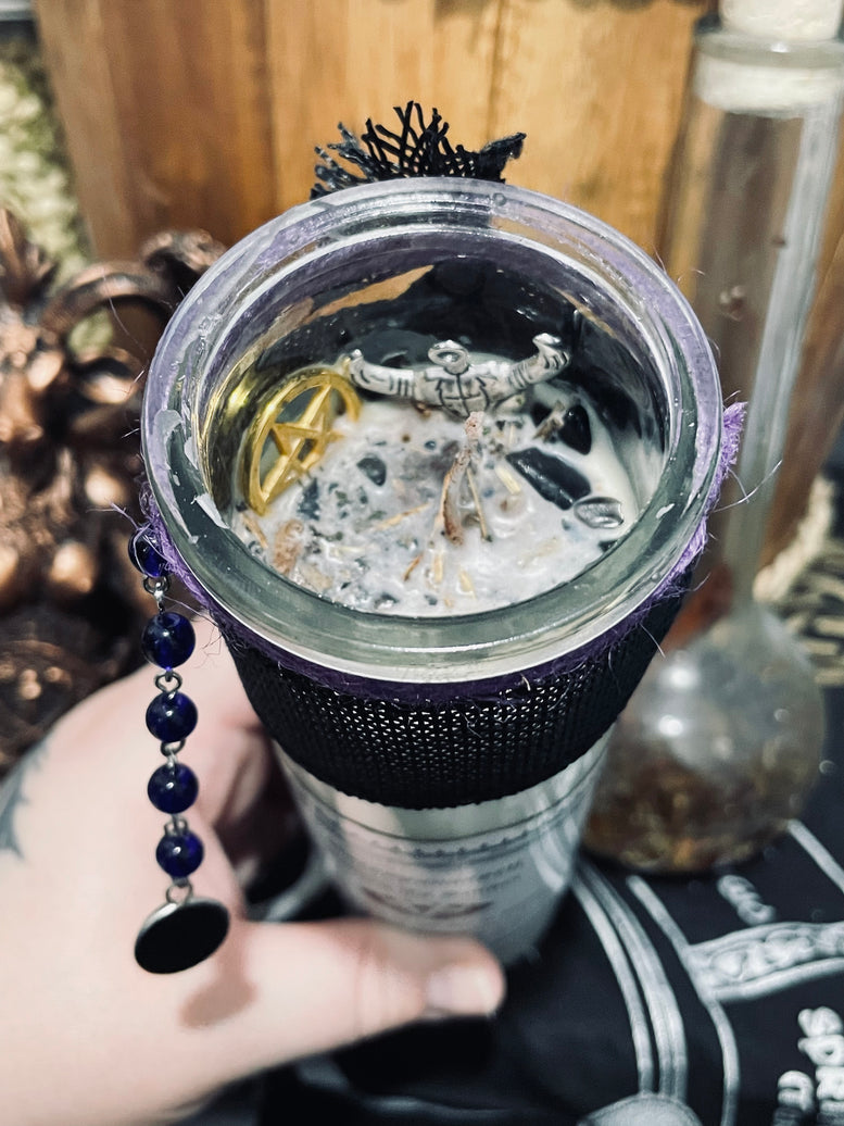 Hex Removal/Return To Sender Jar Spell Candle | Hex | Banish | Evil Eye | Spells | Witchcraft | Wiccan | Pagan | Occult | Herbs | Crystals
