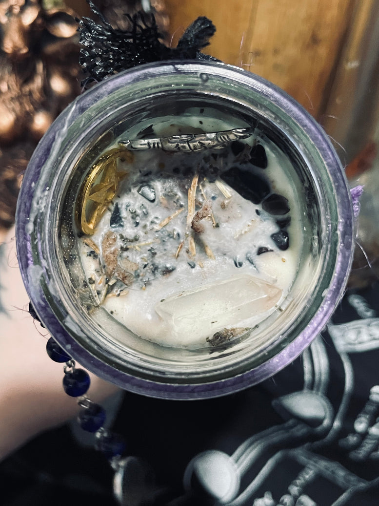 Hex Removal/Return To Sender Jar Spell Candle | Hex | Banish | Evil Eye | Spells | Witchcraft | Wiccan | Pagan | Occult | Herbs | Crystals