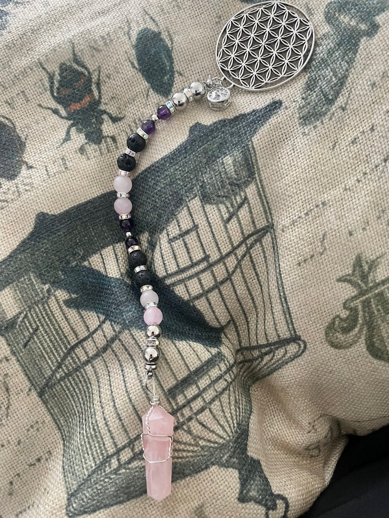 Goddess Aphrodite Unique Pendulum | Goddess of Love | Self Love | Divination | Witchcraft | Wiccan | Pagan | Gift | Rose Quartz | Amethyst