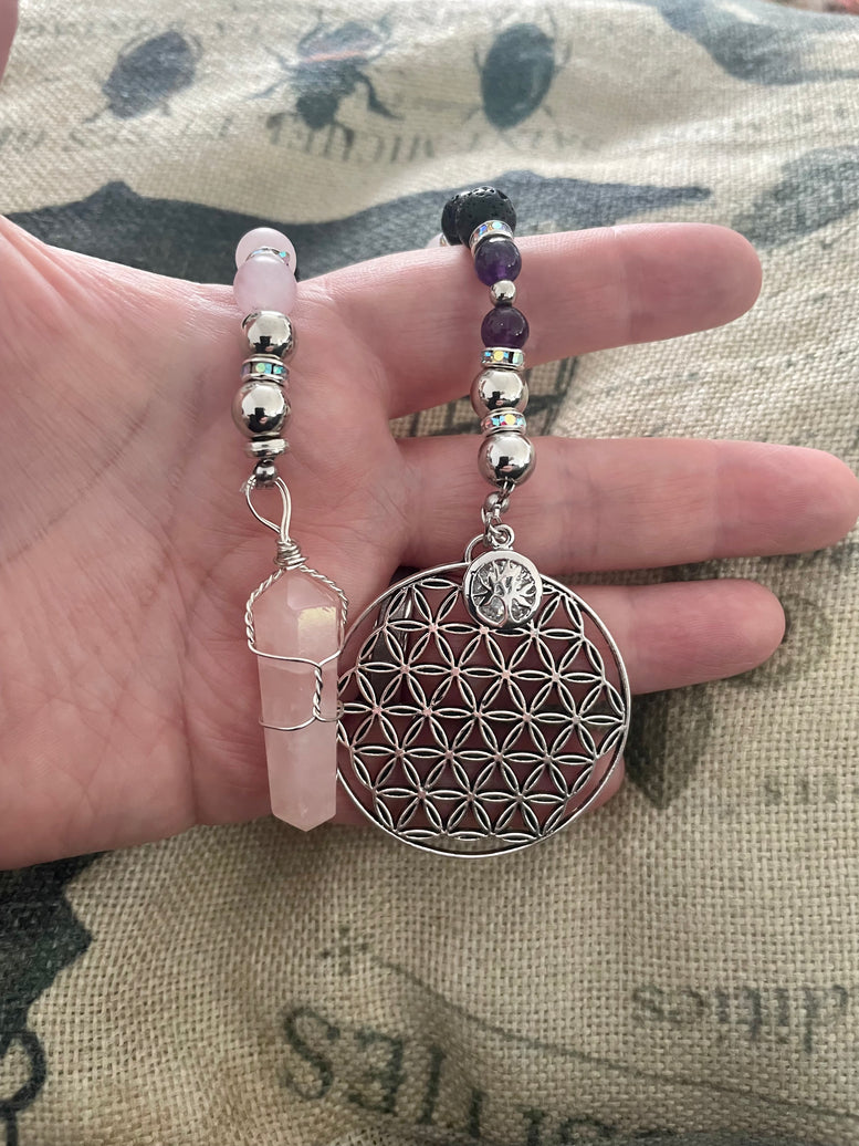 Goddess Aphrodite Unique Pendulum | Goddess of Love | Self Love | Divination | Witchcraft | Wiccan | Pagan | Gift | Rose Quartz | Amethyst