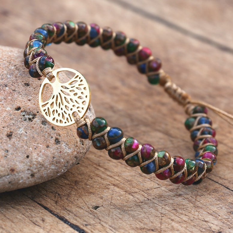 Natural Stone Tree of life bracelets