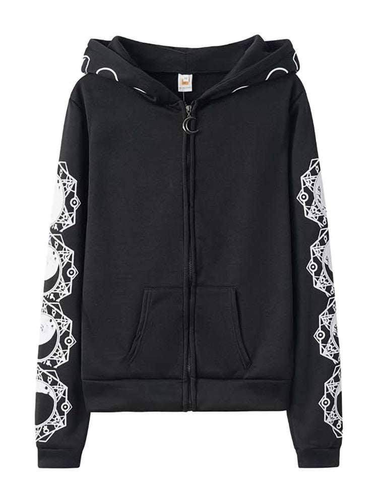 5XL  Long Sleeve Hoodies Sweatshirts Casual Zipper Jacket