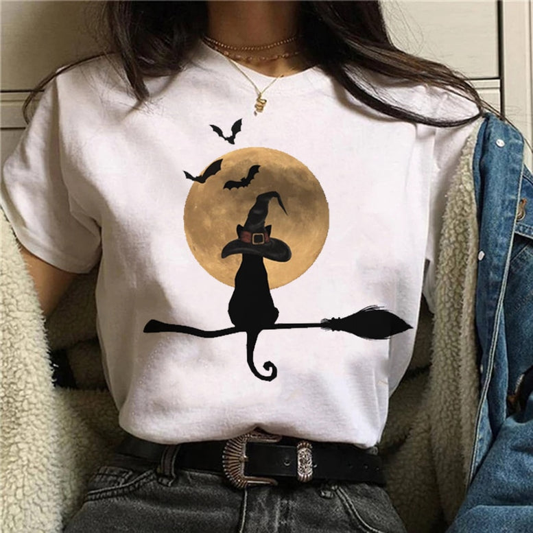 Witch Magic Short Sleeve Print T-shirt