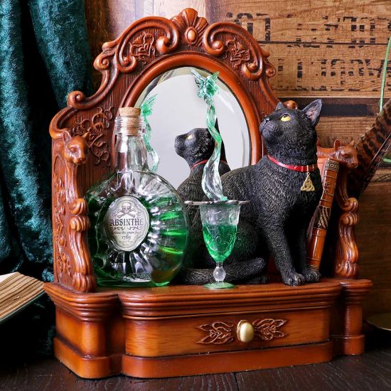 Lisa Parker Absinthe Cat and Green Fairy Figurine 21.5cm