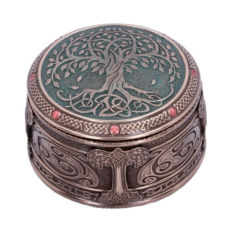 Round Tree of Life Celtic Trinket Box