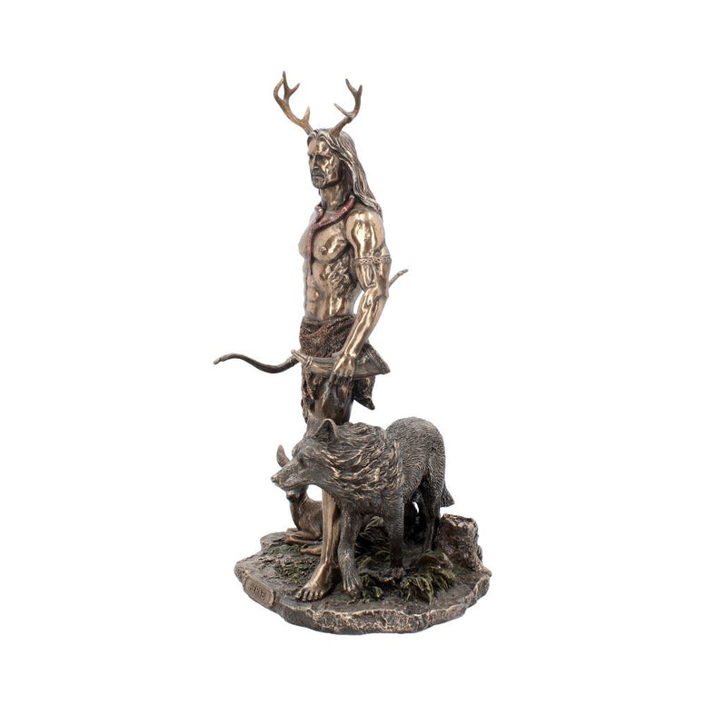 Herne and Animals Folklore Bronzed Figurine 30cm