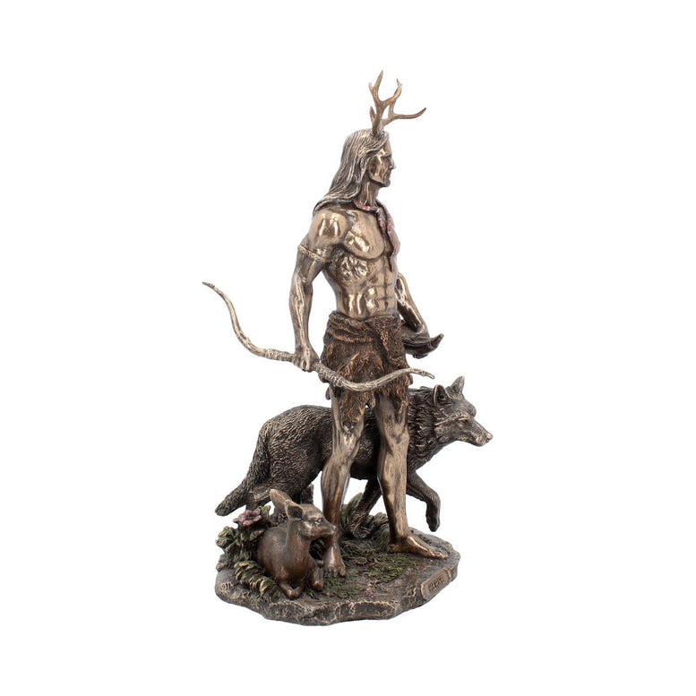 Herne and Animals Folklore Bronzed Figurine 30cm
