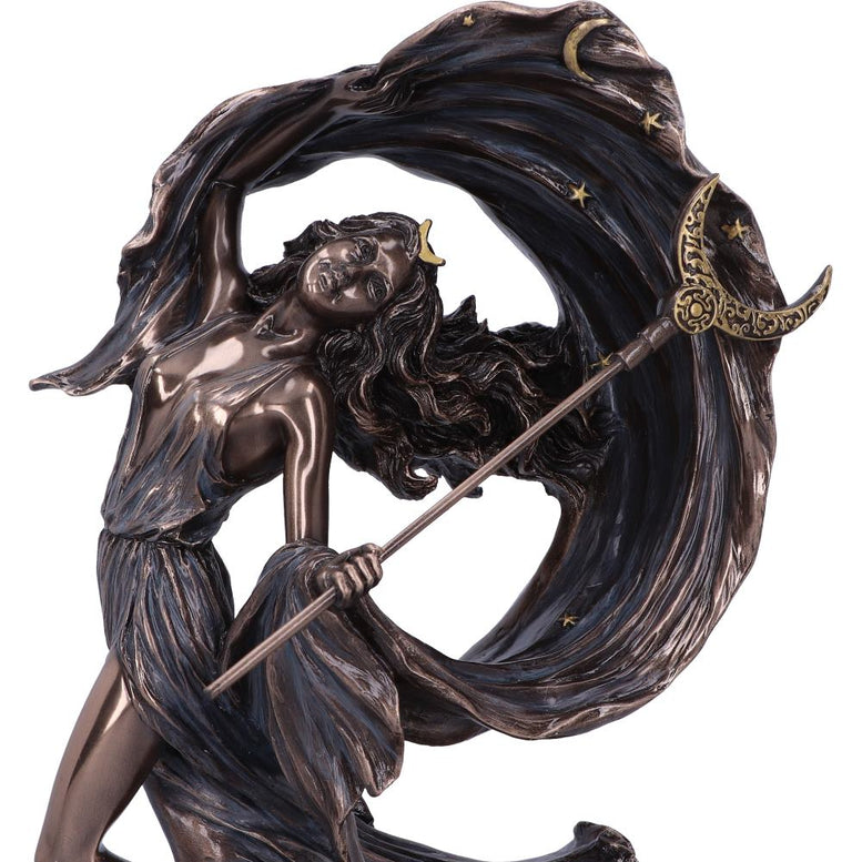 Bronze Nyx Greek Goddess of the Night Starry Sky Figurine 27.5cm / Wicca / Pagan / Celtic / Statue / Figurine / Witchy / Goddess / Deity