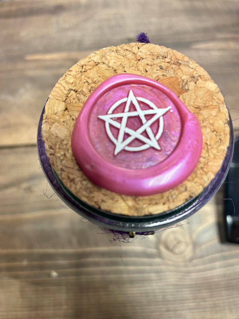 Seduction Jar Spell Candle | Witchcraft | Wiccan | Pagan | Candles | Crystal | Fluorite | Love | Lust | Spell | Gift