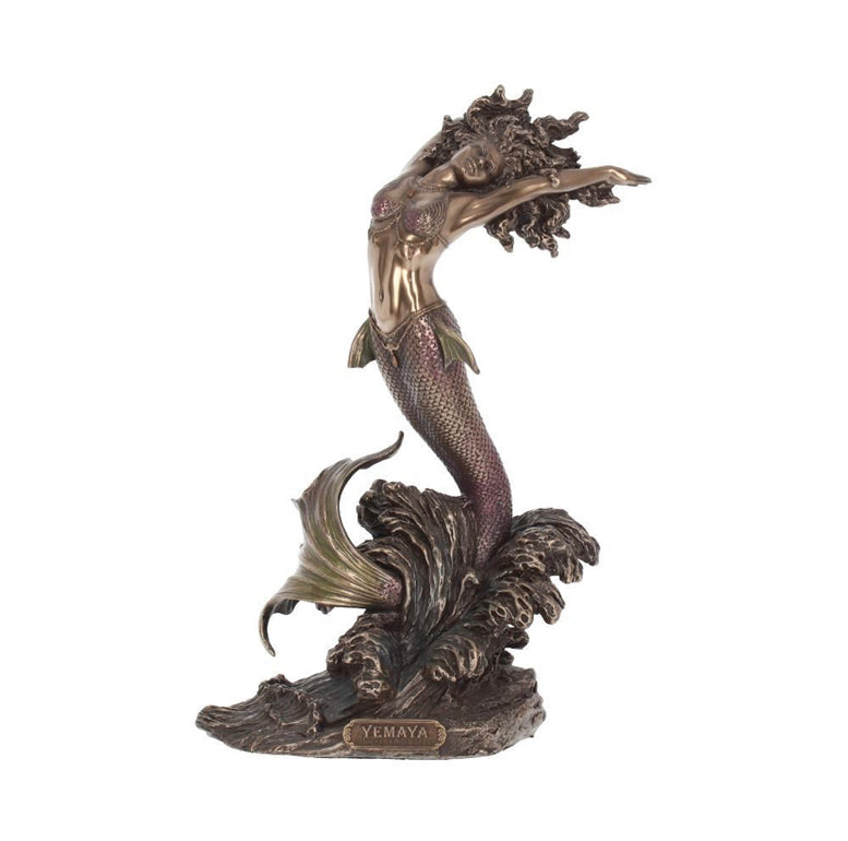 Yemaya Goddess of Water Figurine Bronze Mermaid Ocean Ornament 27cm | Goddess | Sea Witch | Sea Goddess | Wiccan | Pagan