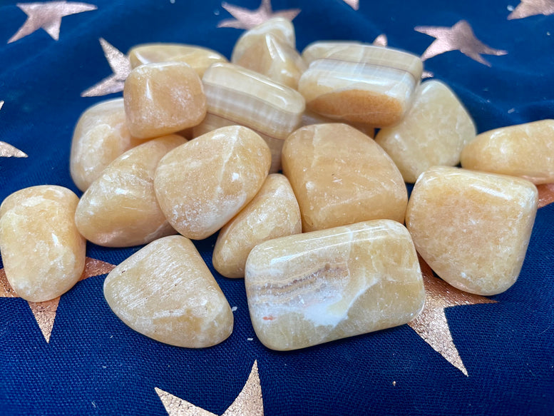 Natural Orange Calcite Tumble stones | Pagan | Witchcraft | Wiccan | Crystal | Reiki | Chakra | Ornament | Healing