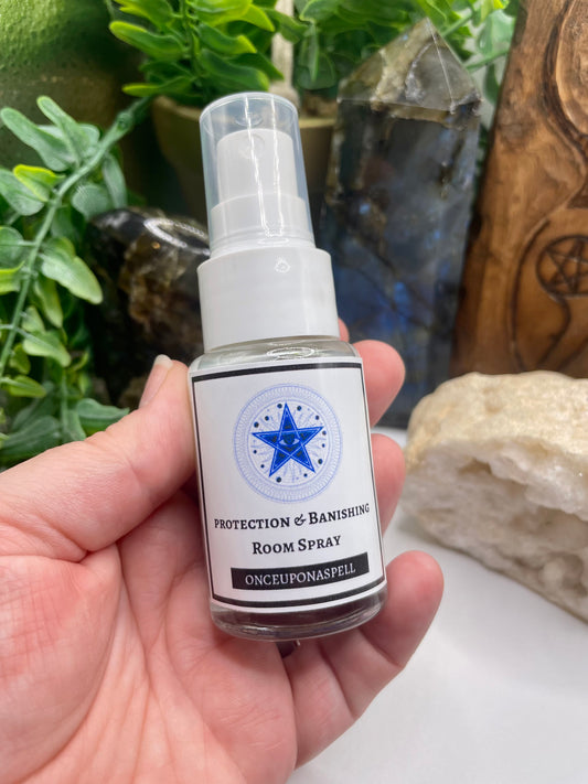 30ml Protection & Banishing Sacred Ritual Room Spray | Protection | Witchcraft | Wiccan | Pagan | Mist | Crystal Infused | Herbs | Banishing