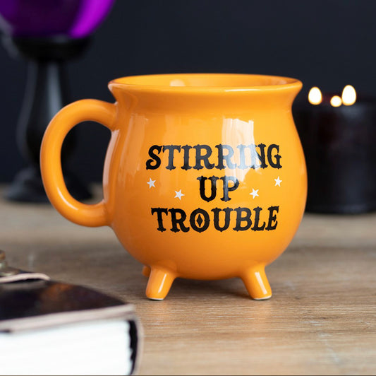 Stirring Up Trouble Cauldron Mug | Cup | Teacup | Goth | Wiccan | Pagan
