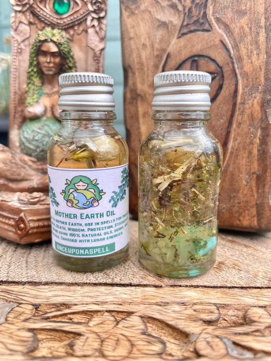 Mother Earth/Gaia Ritual Oil | Offering | Deity | Goddess | Spell Oil | Growth | Healing | Wisdom | Pagan | Witchcraft | Wicca | Birth