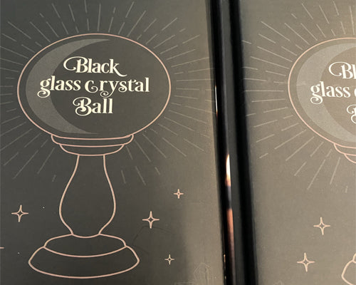 Black Glass Crystal Ball - The Fortune Teller