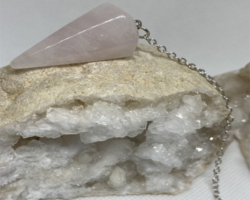 Rose Quartz Crystal Pendulum