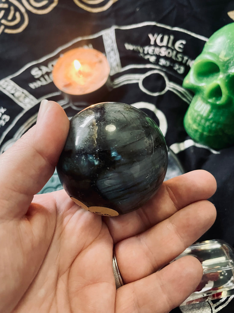 Natural Labradorite Sphere/Ball | 6cm | Crystal | Crystal Ball | Reiki | Chakra | Scrying | Divination | Witchcraft | Wiccan | Pagan | Gift