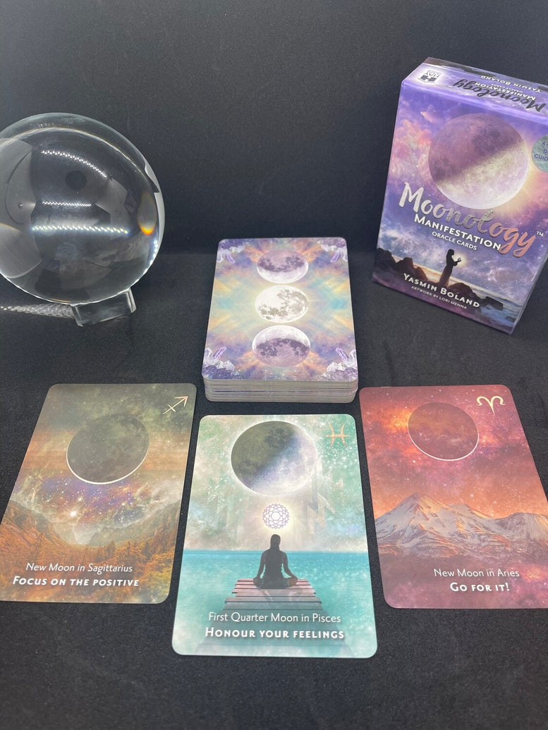 Moonology Manifestation Oracle Cards Yasmin Boland | Tarot | Witchcraft | Wiccan | Pagan | Cards | Reading | Mystic | Gift | Moon | Phases