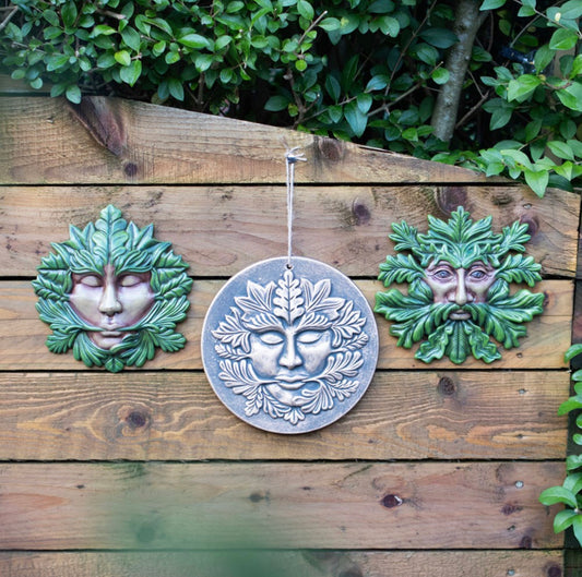 Bronze Green Goddess Terracotta Hanging Plaque | Home Decor | Garden | Wall Art | Wicca | Pagan | Witchcraft | Gift | Green Man | Goddess