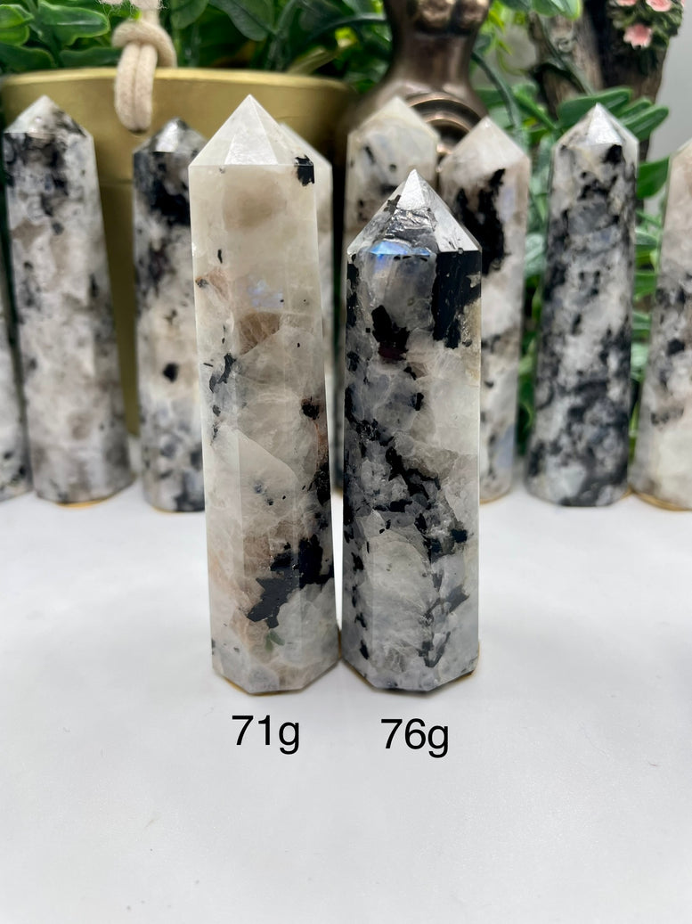High Grade Flashy Rainbow Moonstone Towers/Points | Crystals | Reiki | Chakra | Healing | Witchcraft | Wiccan | Pagan | Stones | Gemstones