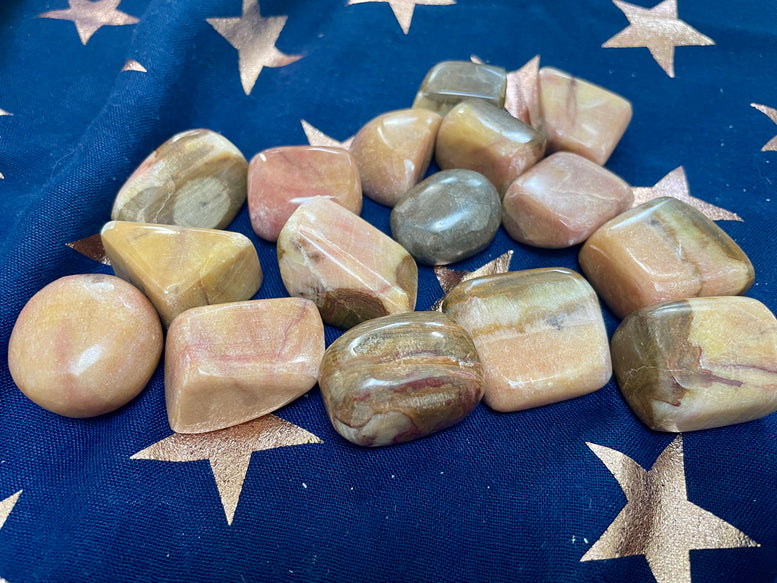 Natural Peach Calcite Tumble stones | Pagan | Witchcraft | Wiccan | Crystal | Reiki | Chakra | Ornament | Healing