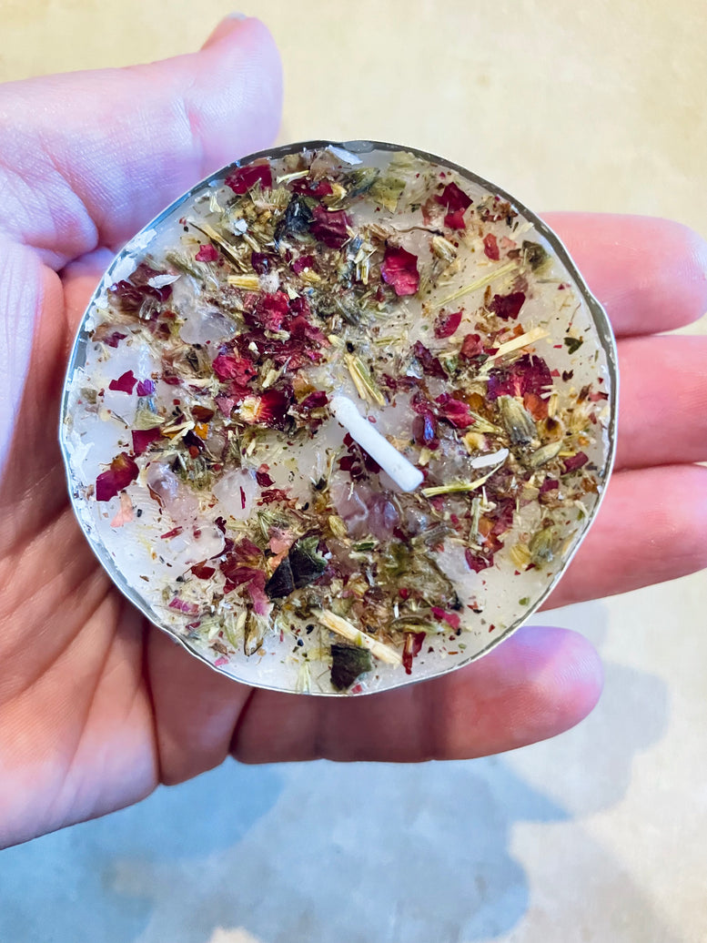 Love/Self-Love XL Spell Tea-Lights | Love Spell | Pagan | Witchcraft | Wiccan | Spells | Herbs | Crystals
