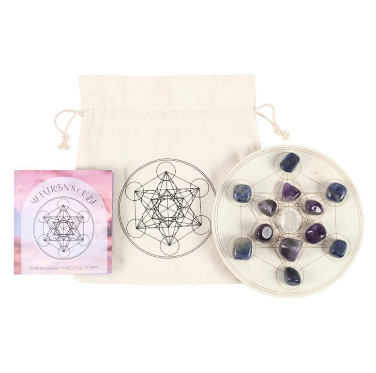 Crystal Grid Sets - Seed of Life | Metatrons Cube | Flower of Life | Crystal Grid | Reiki | Chakra | Crystal Healing | Wicca | Pagan | Witch