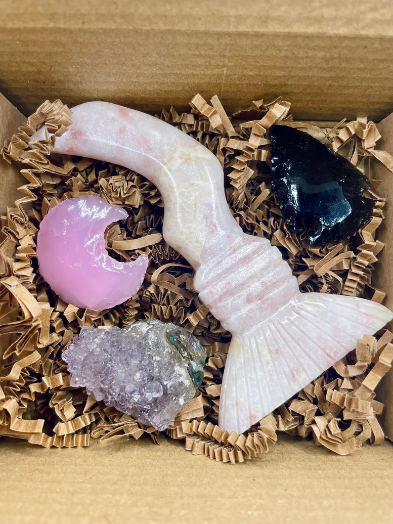 Witchy Crystal Bundle | Broom | Dagger | Moon | Amethyst | Crystals | Reiki | Chakra | Witchcraft | Wiccan | Pagan | Gift | Mother’s Day