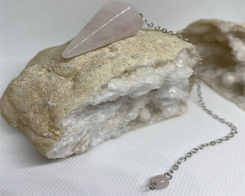 Rose Quartz Crystal Pendulum