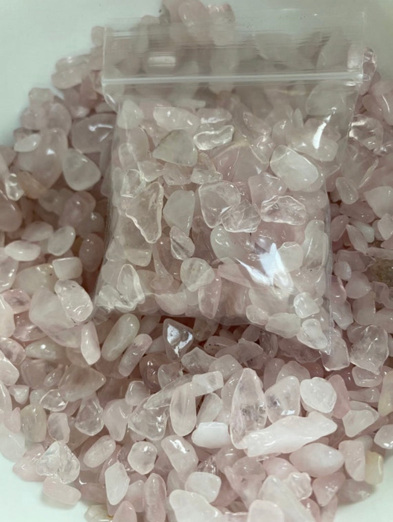 50g Rose Quartz Crystal Chips | Gemstones | Crafts | Natural Crystals | Arts And Crafts | Spell Bottles | Healing Stones