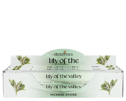 1 PACK OF 20 STICKS - ELEMENTS LILY OF THE VALLEY INCENSE STICKS