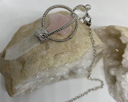 Rose Quartz Dowsing Pendulum