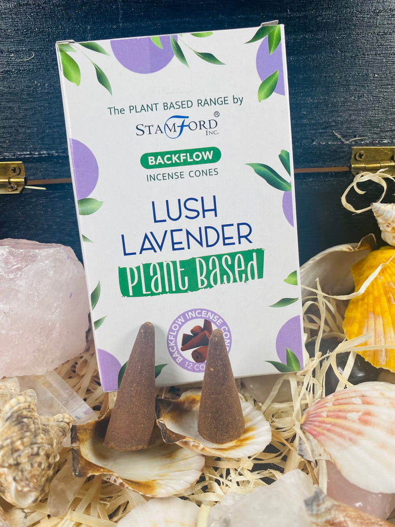 Stamford Plant Based Backflow Incense Cones | vegan | Pagan | Wiccan | Witchcraft | Incense | Aromatherapy | Lavender | Stress Relief | Sage