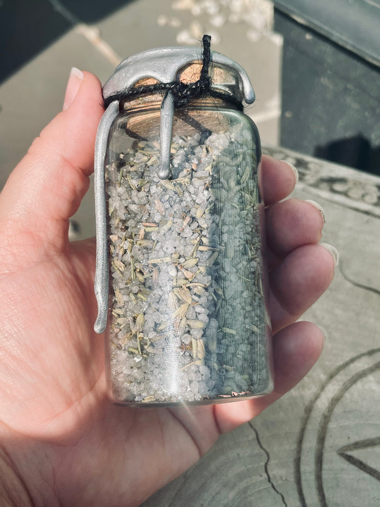 Protection Bath Salts | Aromatherapy | Witchcraft | Wiccan | Pagan | Banishing | Bath Ritual | Spell | Essential Oils | Gift | Love