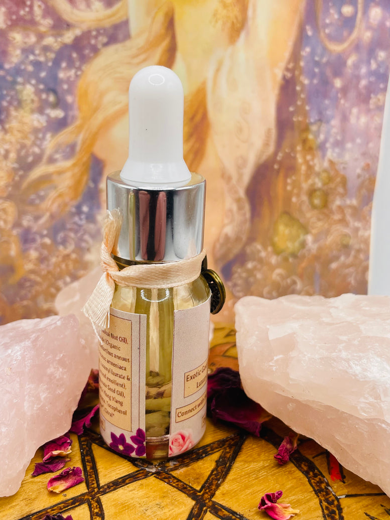 Exotic Goddess Luxury Bath & Body Oil | Feminine Energy | Crystal Infused | Wicca | Pagan | Witchcraft | Healing | Relax | Aromatherapy Spa