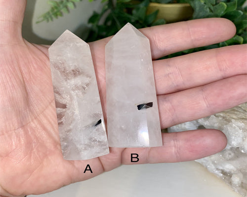 High Quality Natural Black Hair Rutiliated Quartz Crystal Point | Tower | Healing | Chakra | Gemstone