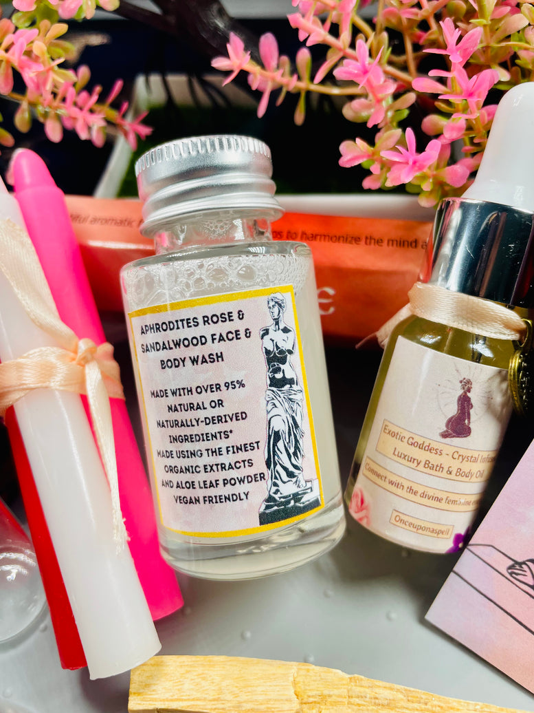 Aphrodites Embrace Self Care Gift Set | Spells | Goddess | Deity | Love | Healing | Crystals | Wicca | Pagan | Witchcraft | Skin Care | Oils