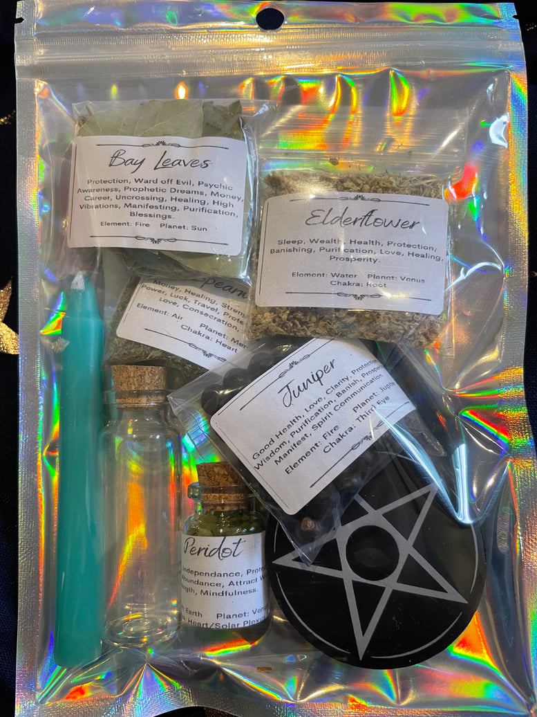 Luck and Prosperity Spell bottle Making Kit | Money Spell | Wealth | Luck | Prosperity | Pagan | Witchcraft | Wiccan