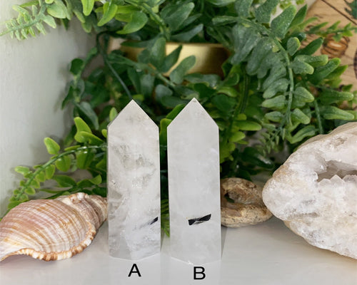 High Quality Natural Black Hair Rutiliated Quartz Crystal Point | Tower | Healing | Chakra | Gemstone