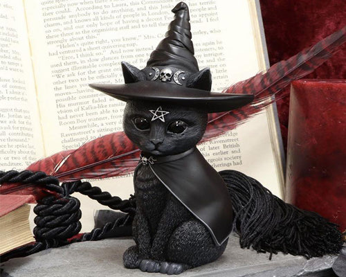 Purrah Witches Hat Occult Cat Figurine 13.5cm